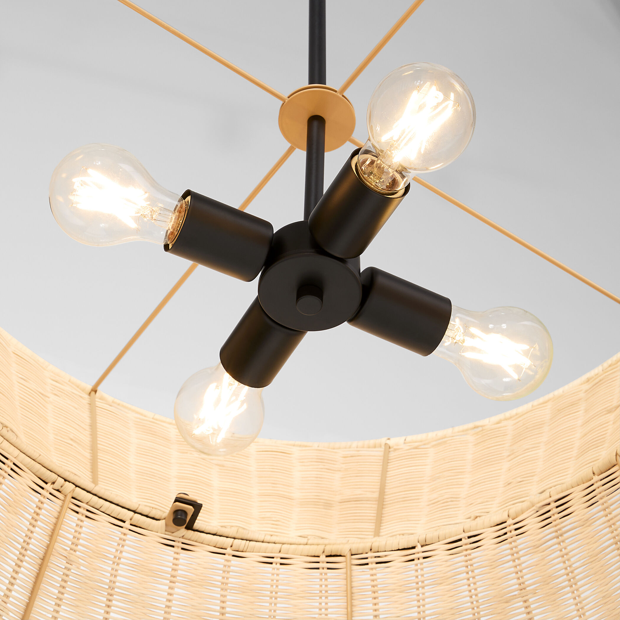 Fairview 4 Light 24.5 inch Matte Black Pendant Ceiling Light