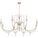 Clasica 8 Light 48 inch Washed Oak Chandelier Ceiling Light