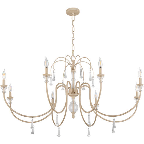 Clasica 8 Light 48 inch Washed Oak Chandelier Ceiling Light