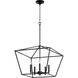 Gabriel 5 Light 21 inch Noir Nook Ceiling Light, Quorum Home