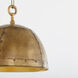 Artisan 1 Light 14.5 inch Artisan Brass Pendant Ceiling Light