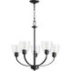 Reyes 5 Light 26 inch Textured Black Chandelier Ceiling Light