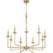 Eldorado 9 Light Aged Brass Chandelier Ceiling Light