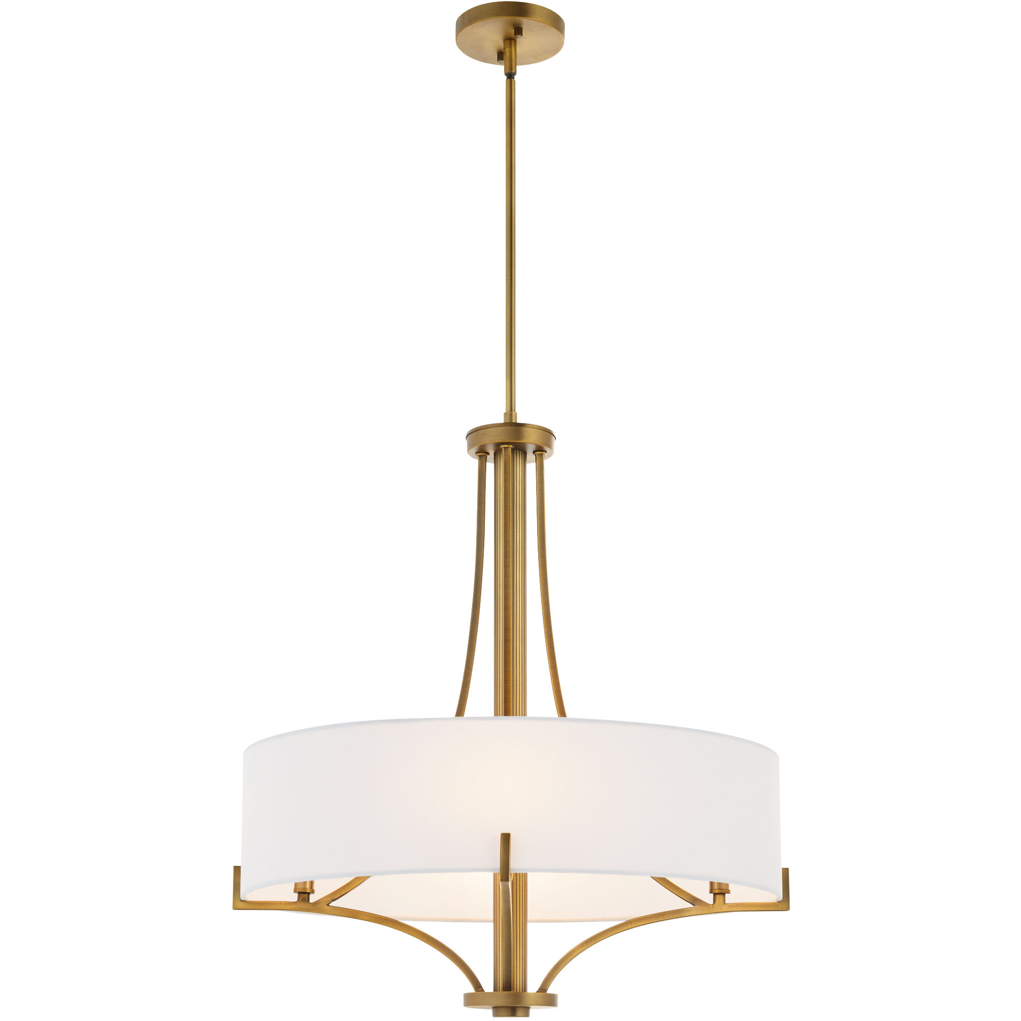 Imperial 4 Light 24 inch Brushed Brass Pendant Ceiling Light