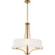 Imperial 4 Light 24 inch Brushed Brass Pendant Ceiling Light