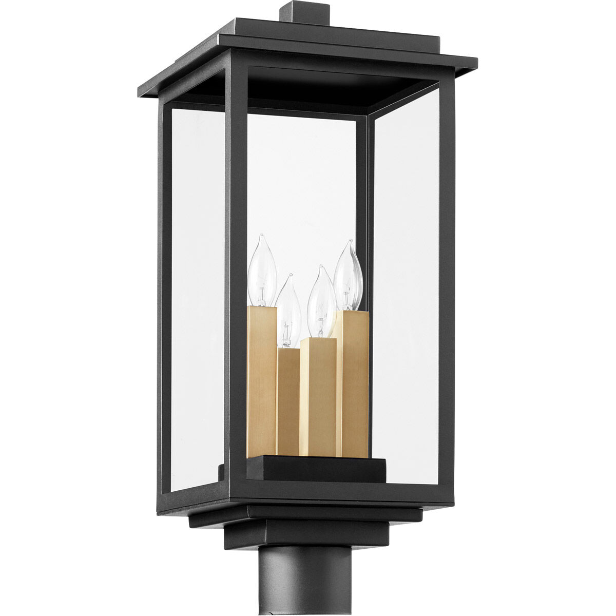Westerly 4 Light 21 inch Noir Outdoor Post Lantern