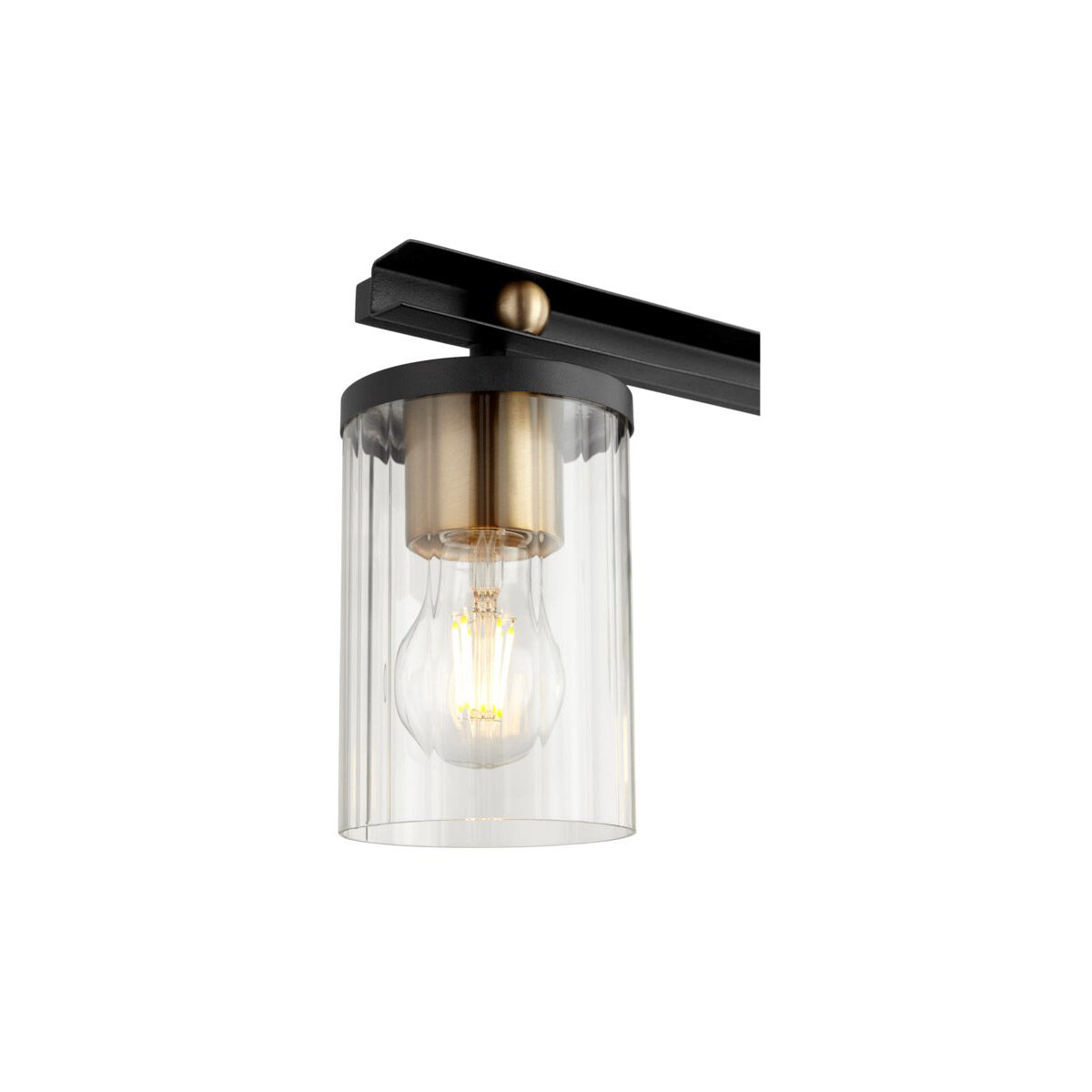 Empire 4 Light 29 inch Noir with Aged Brass Vanity Light Wall Light