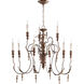 Salento 9 Light 32 inch Vintage Copper Chandelier Ceiling Light