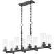 Juniper 8 Light 40.25 inch Matte Black Linear Chandelier Ceiling Light