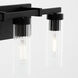 Kilbey 3 Light 19 inch Matte Black Vanity Light Wall Light