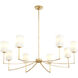 Ayala 8 Light 44 inch Gold Leaf Chandelier Ceiling Light