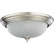 Fort Worth 3 Light 16 inch Satin Nickel Flush Mount Ceiling Light