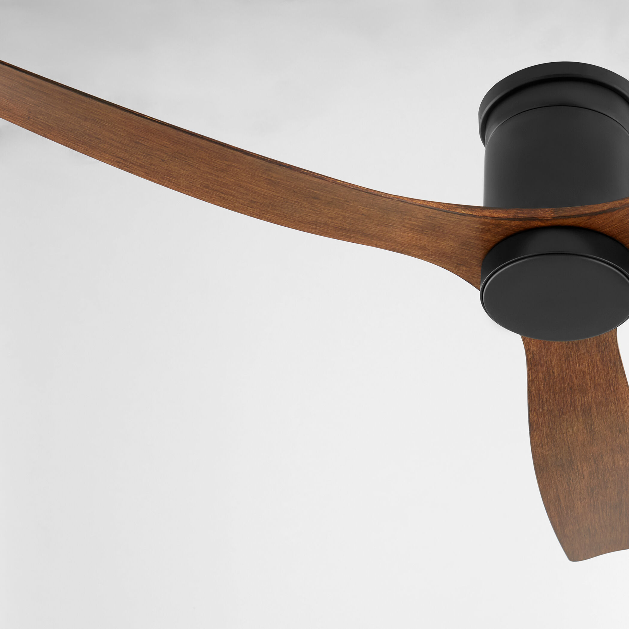 Dayton 52 inch Matte Black with Walnut Blades Patio Fan