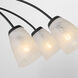 Arpeggio Linear Chandelier Ceiling Light in Matte Black