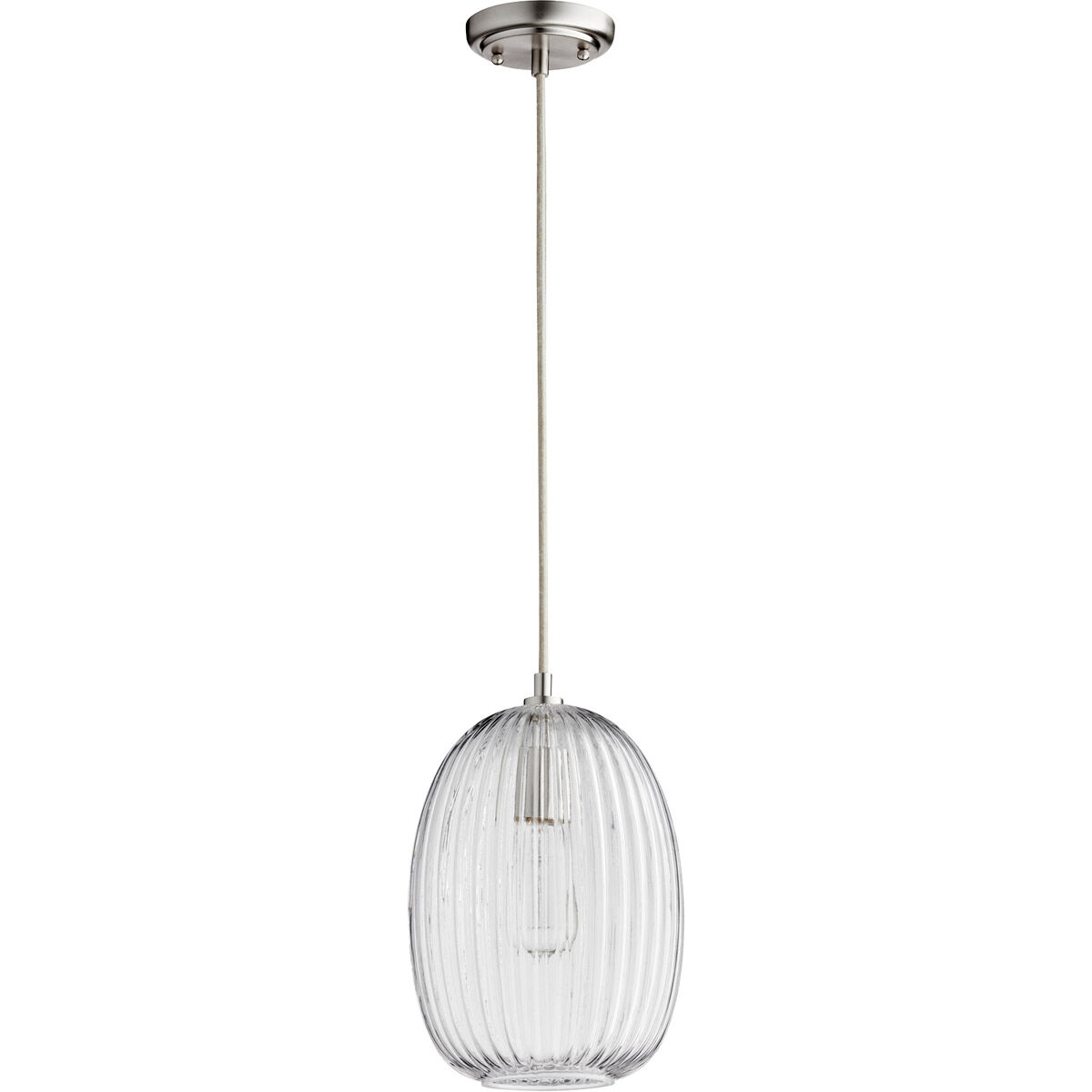 Fort Worth 1 Light 8.5 inch Satin Nickel Mini Pendant Ceiling Light