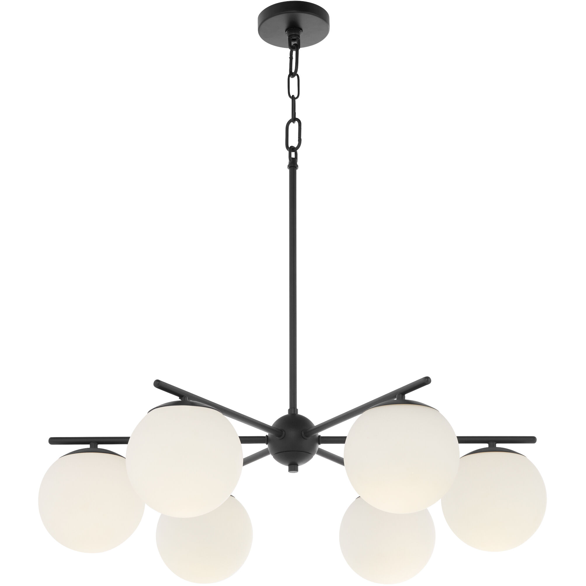 Jasper 3 Light 30 inch Matte Black Chandelier Ceiling Light