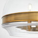 Tilbrook 3 Light 18 inch Brushed Brass Pendant Ceiling Light