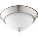 Fort Worth 2 Light 14 inch Satin Nickel Flush Mount Ceiling Light