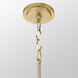 Mariposa 3 Light 19.5 inch Matte Black with Aged Brass Pendant Ceiling Light