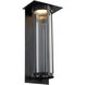 Abram 1 Light 18 inch Textured Black Outdoor Wall Lantern