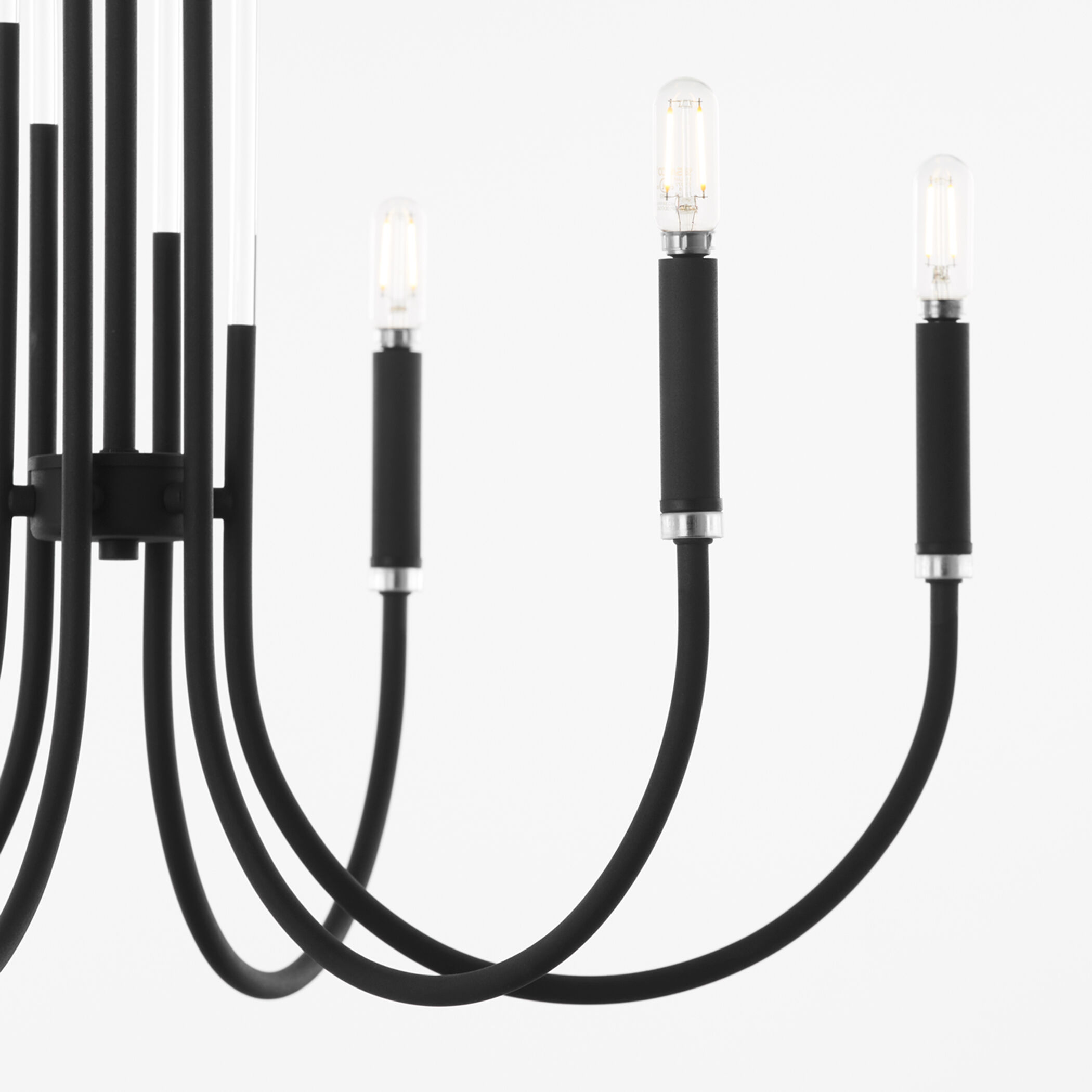 Summit 6 Light 28 inch Textured Black Chandelier Ceiling Light