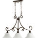 Bryant Island Light Ceiling Light in Oiled Bronze, Satin Opal