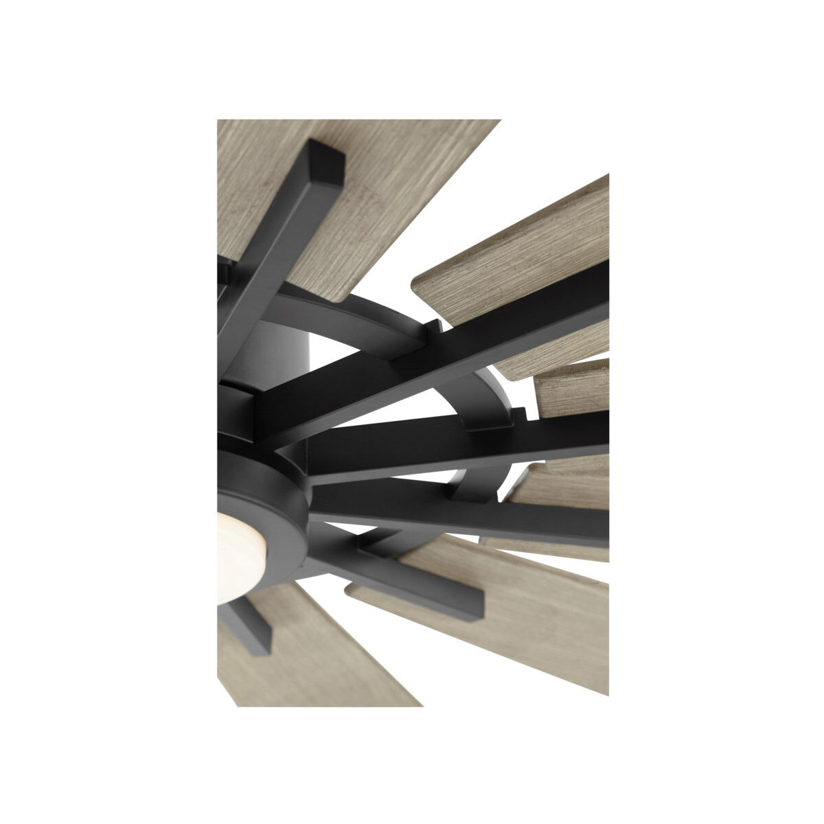 Cirque 60 inch Matte Black with Weathered Gray Blades Patio Fan