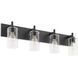 Fallstaff 4 Light 31.5 inch Matte Black Vanity Light Wall Light