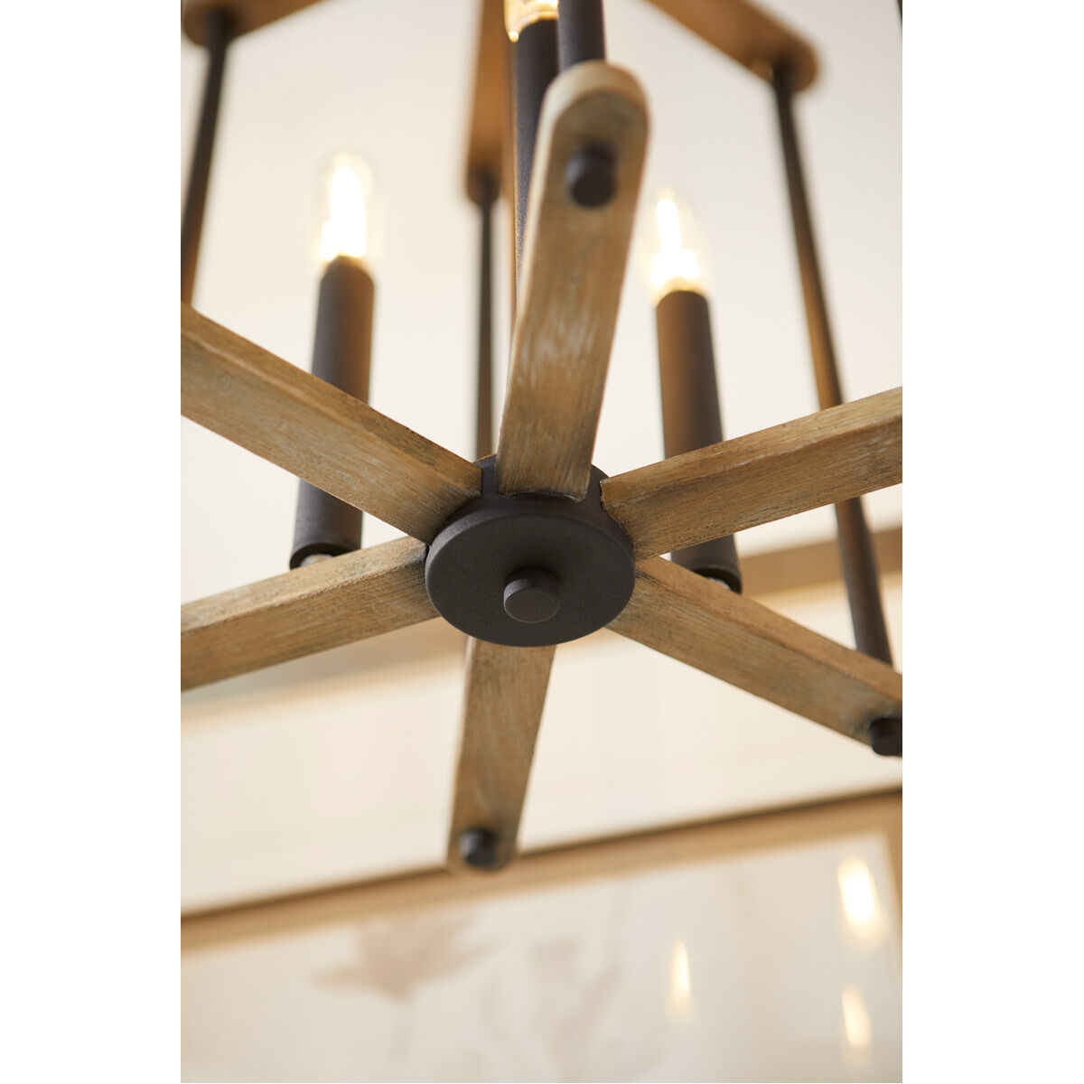 Silva 3 Light 13 inch Noir with Weathered Oak Entry Ceiling Light