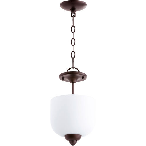 Richmond 3 Light 8 inch Oiled Bronze Dual Mount Ceiling Light in Satin Opal