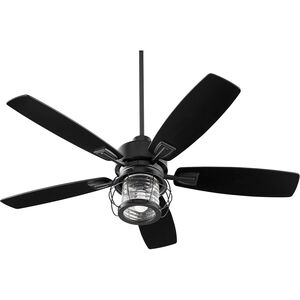 Galveston 52 inch Noir with Weathered Oak Blades Ceiling Fan