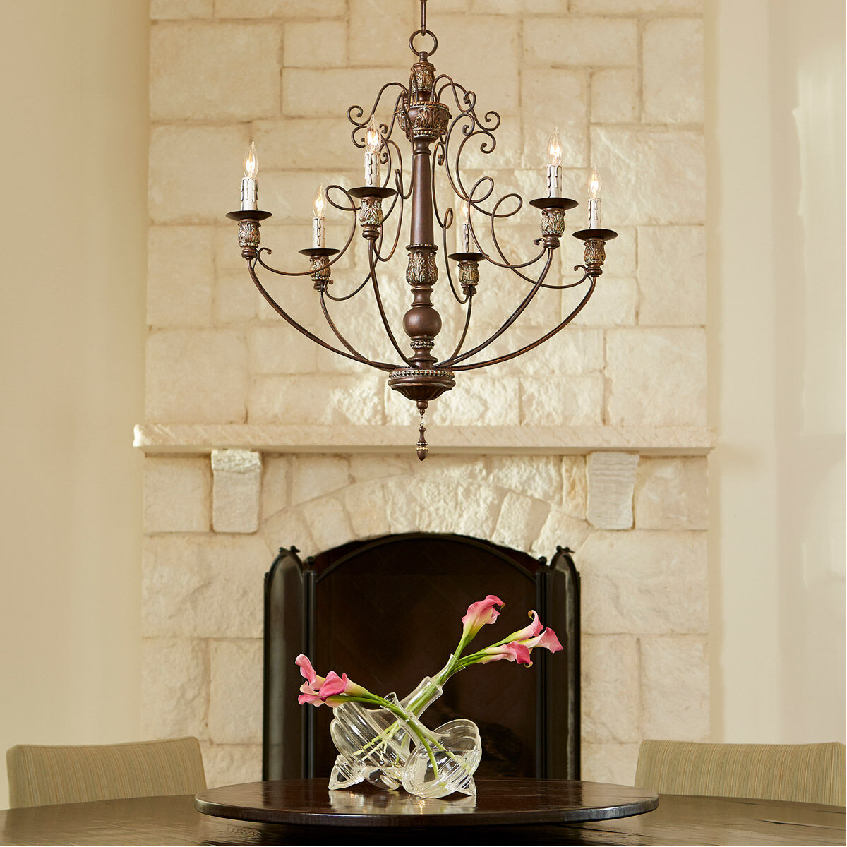 6 light candle style chandelier cheap