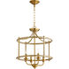 Rossington 4 Light 18 inch Aged Brass Dual Mount Ceiling Light