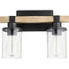 Alpine 2 Light 14 inch Noir with Driftwood Vanity Light Wall Light