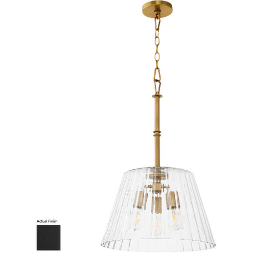 Lawton 3 Light 16 inch Matte Black Pendant Ceiling Light