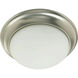 Fort Worth 1 Light 12 inch Satin Nickel Flush Mount Ceiling Light