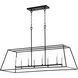 Gabriel 8 Light 45 inch Noir Linear Pendant Ceiling Light, Quorum Home