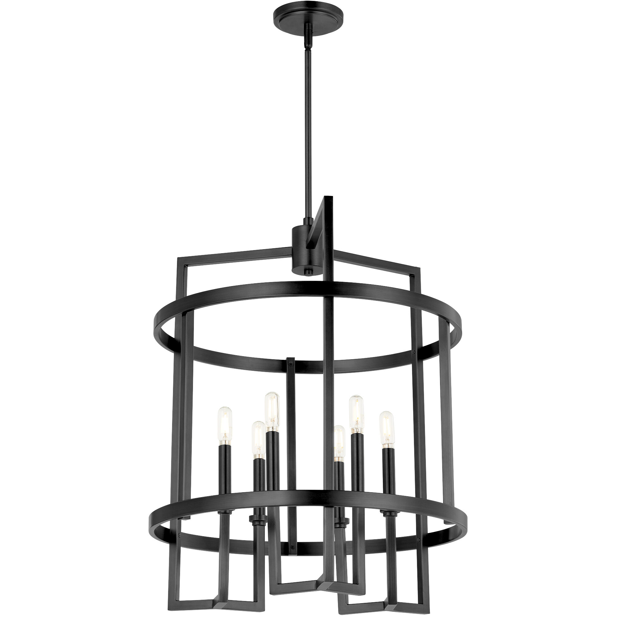 Merrick 6 Light 21 inch Matte Black Entry Ceiling Light