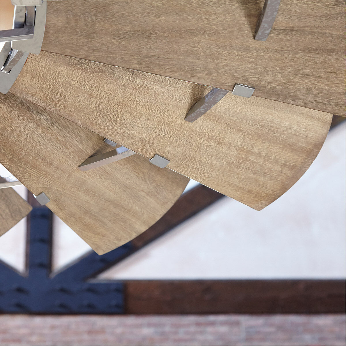 Windmill 72 inch Galvanized with Weathered Oak Blades Indoor Ceiling Fan