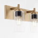 Fallstaff 3 Light 22.5 inch Aged Brass Vanity Light Wall Light