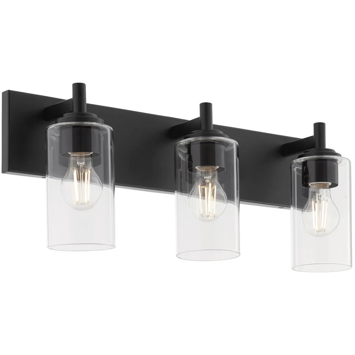 Fallstaff 3 Light 22.5 inch Matte Black Vanity Light Wall Light