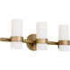 Sojourn 3 Light 24 inch Brushed Brass Vanity Light Wall Light