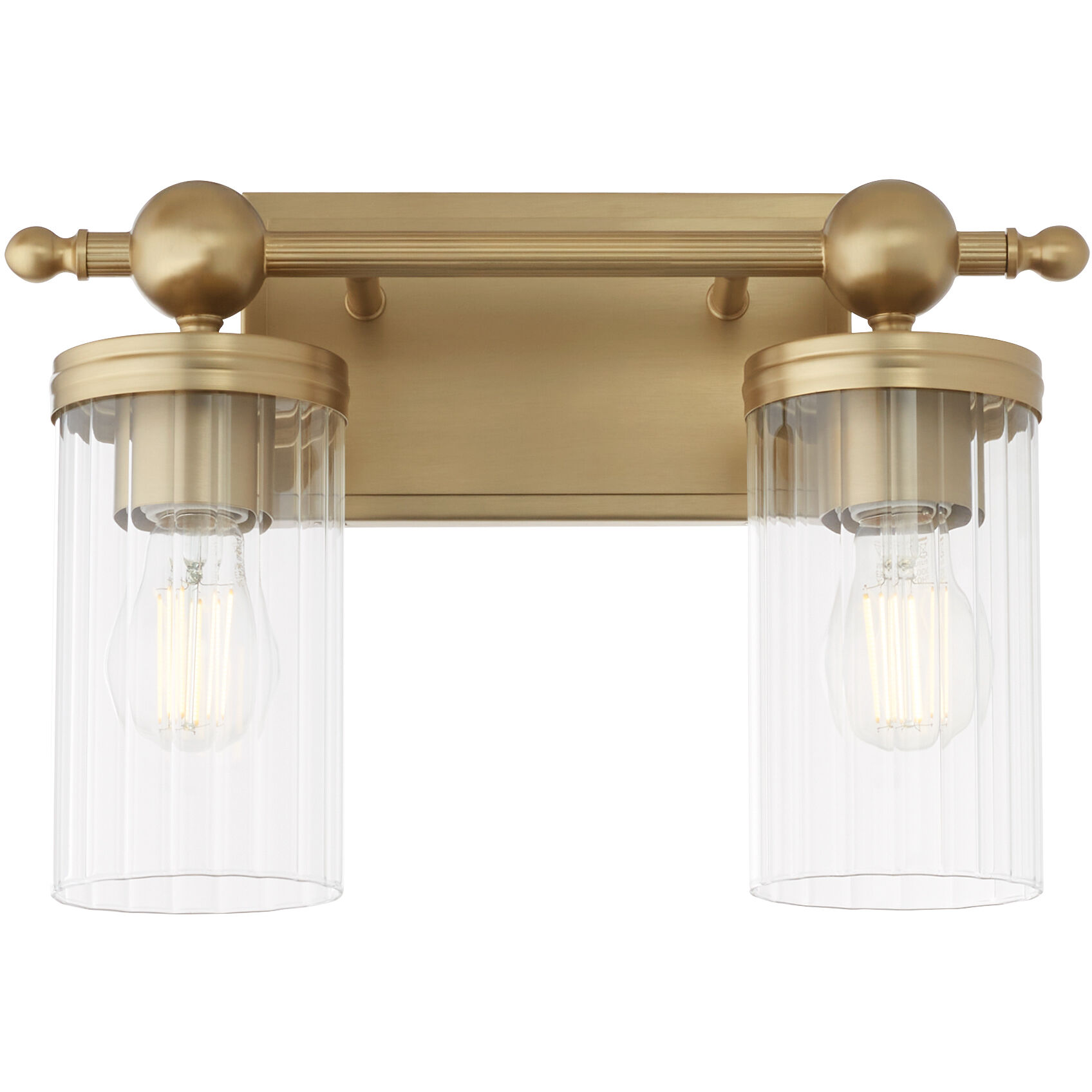 Lee Boulevard 2 Light 14.75 inch Aged Brass Vanity Light Wall Light