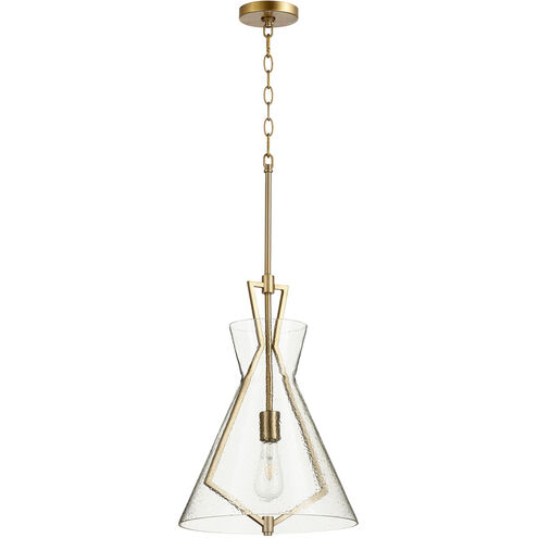 Fort Worth 1 Light 13 inch Aged Brass Pendant Ceiling Light