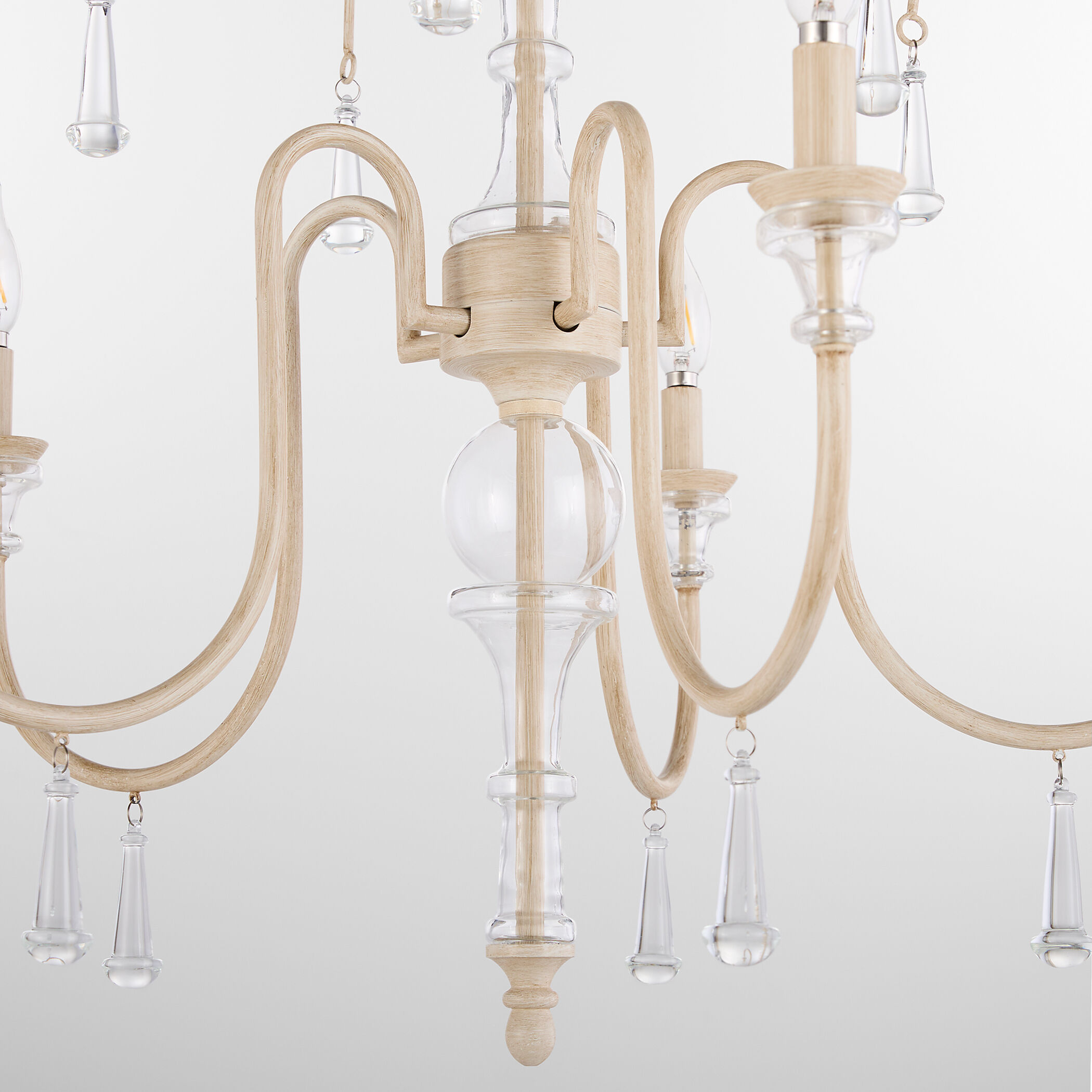 Clasica 5 Light 27 inch Washed Oak Chandelier Ceiling Light