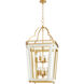 Loire 8 Light 19.5 inch Studio White and Brushed Brass Pendant Ceiling Light