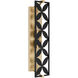 Mariposa 2 Light 5.5 inch Matte Black with Aged Brass Vanity Light Wall Light