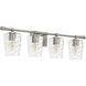 Goodwin 4 Light 32.88 inch Satin Nickel Vanity Light Wall Light