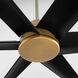Spree 84 inch Brushed Brass with Matte Black Blades Patio Fan