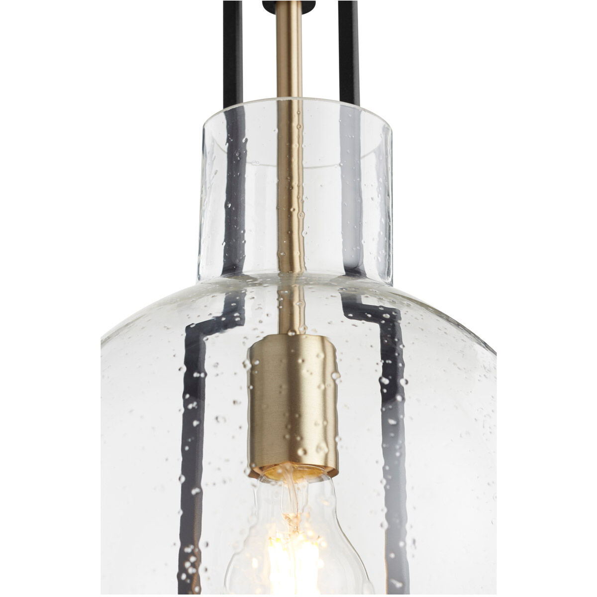 Fort Worth 1 Light 10 inch Noir and Aged Brass Pendant Ceiling Light